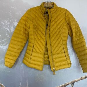 Joules mustard down jacket M